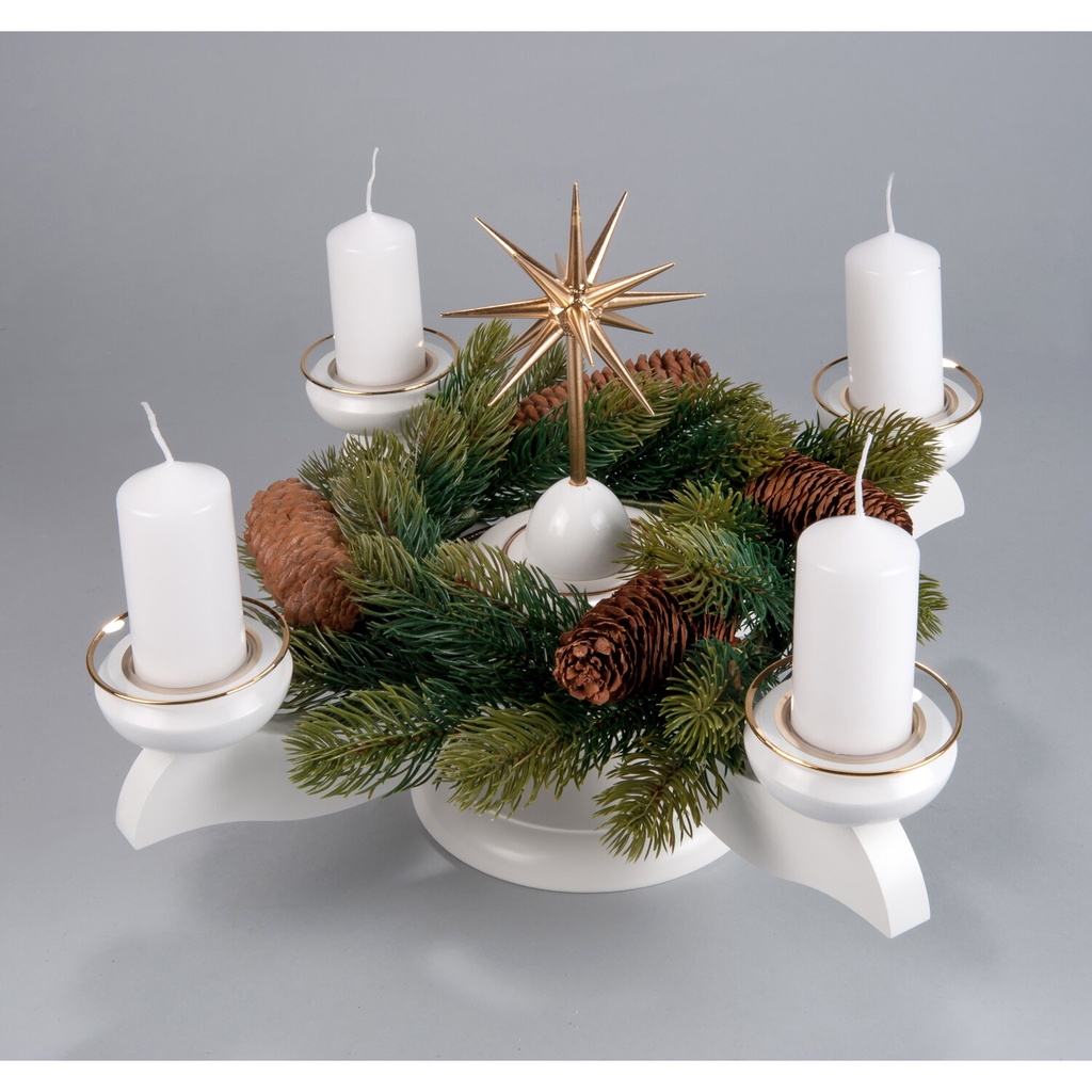 Adventsleuchter, weiß - Weihnachtsstern