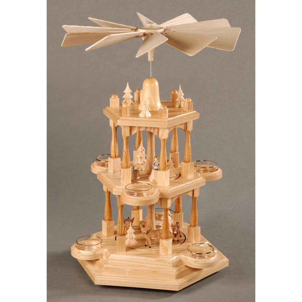Pyramide, natur - farbige Reifentiere